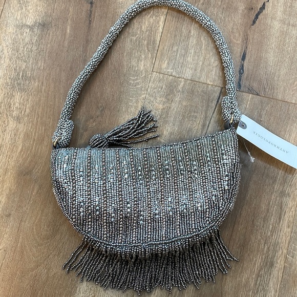 New Anthropologie Mini Half Moon Beaded Shoulder Bag!!🔥🔥🔥 - Picture 13 of 16